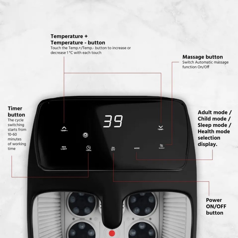Bain de pieds SPA premium auto-massant