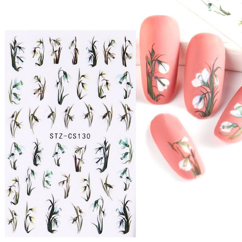Stickers Fleurs Vertes CS130