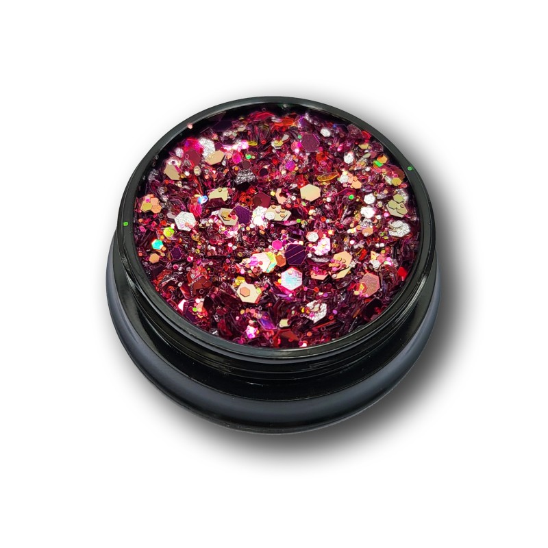 Paillettes rose irisées brillantes