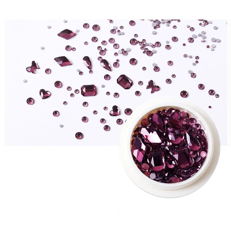 Facetten Strass Hellviolett
