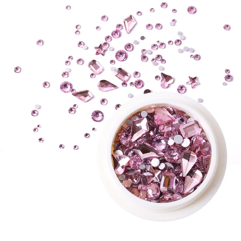 Diamants à facette rose claire