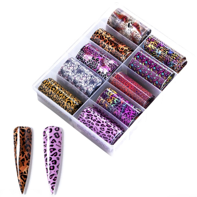 Boîte de foil mix léopard coloré