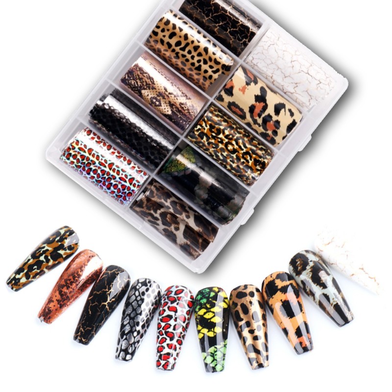 Boîte de foil motif léopard