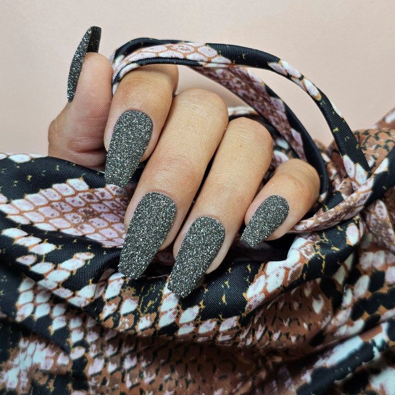 Poudre de diamant anthracite scintillante