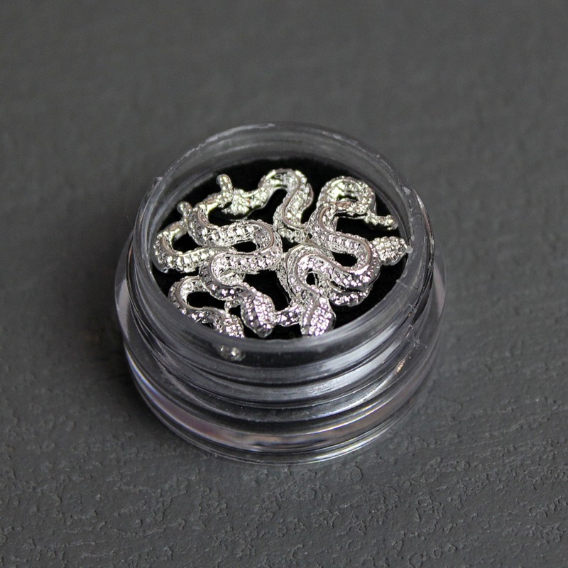 Bijoux 3D Serpent Argenté