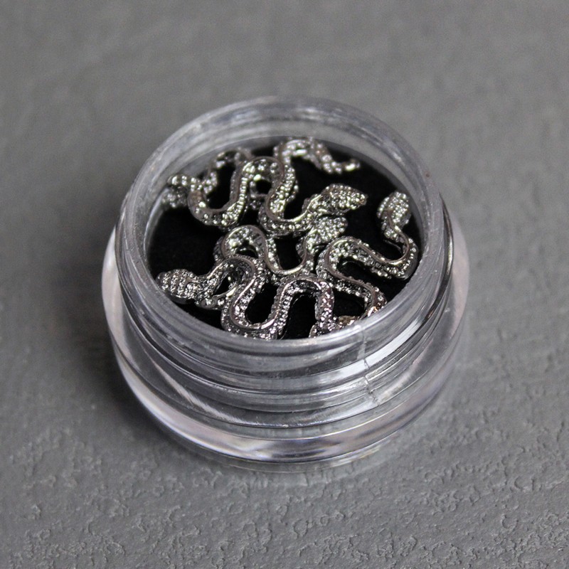 3D Anthrazit Schlangenschmuck