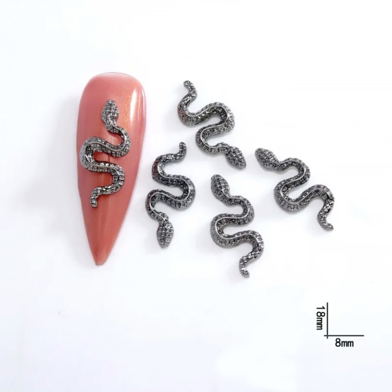 3D Anthrazit Schlangenschmuck