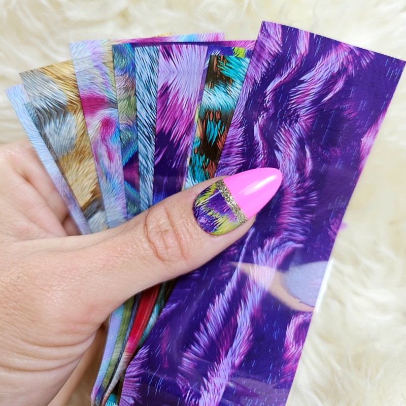 Pack de foil fourrure colorée