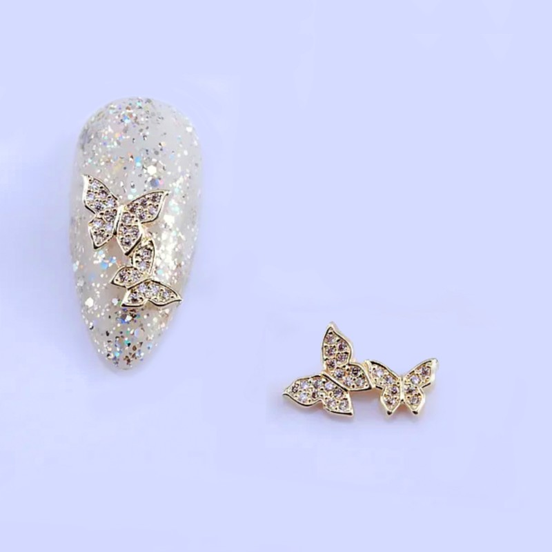 Bijoux 3D Papillon Duo Strass