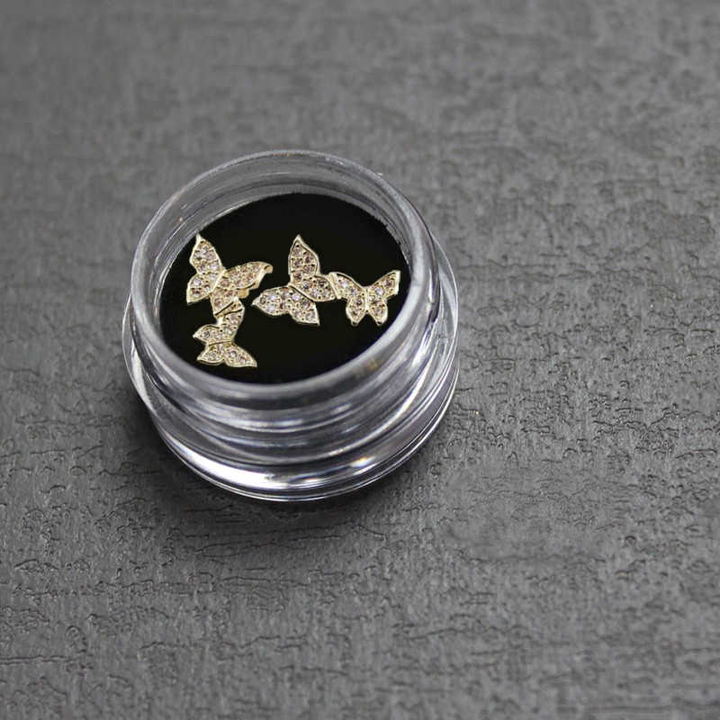 Bijoux 3D Papillon Duo Strass