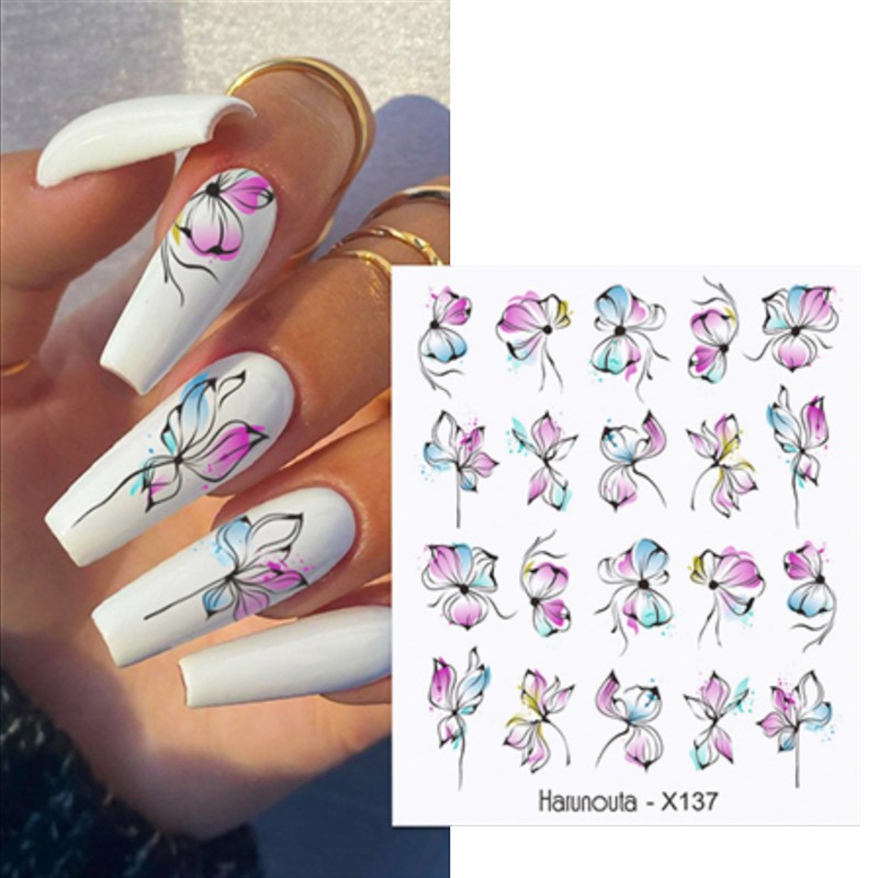 Stickers Farbenfrohe Blumen X137