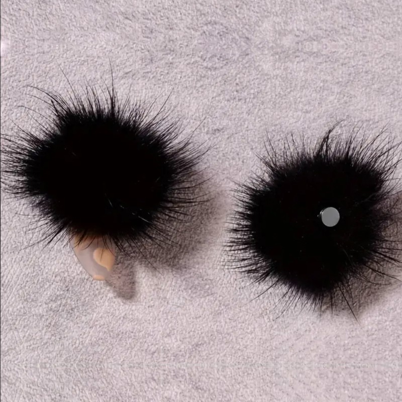 Pompon Noir Magnétique Nail-Art