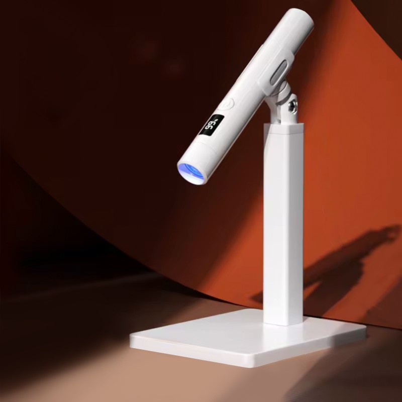Tragbare Mini UV/LED 3 W Lampe mit Silikon Stempel und Ständer