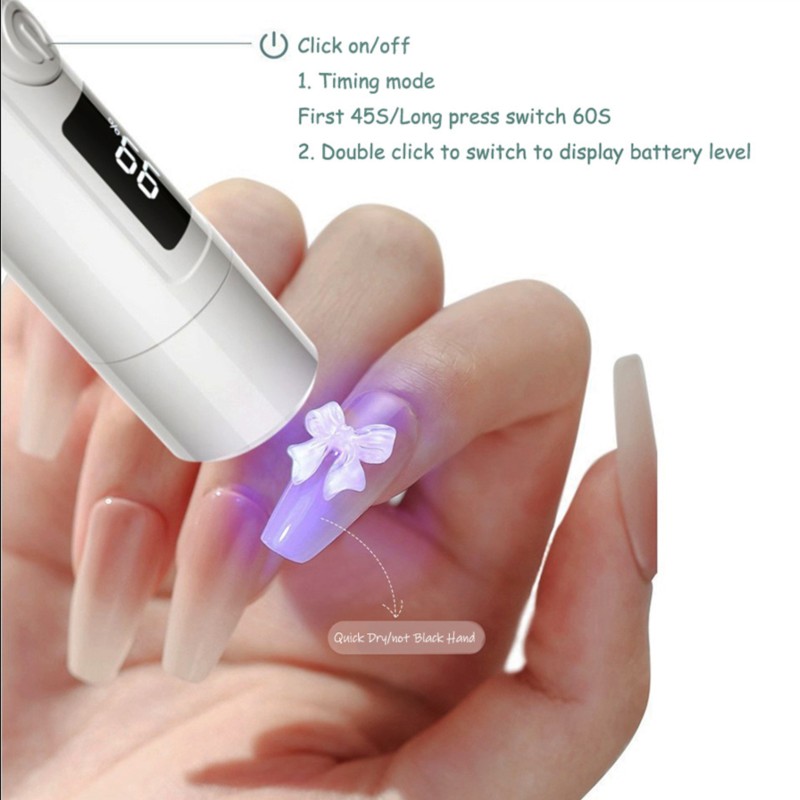 Tragbare Mini UV/LED 3 W Lampe mit Silikon Stempel und Ständer