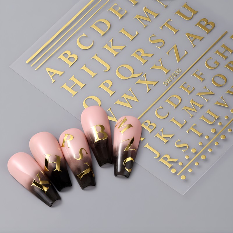 Stickers Goldene Buchstaben SWT030