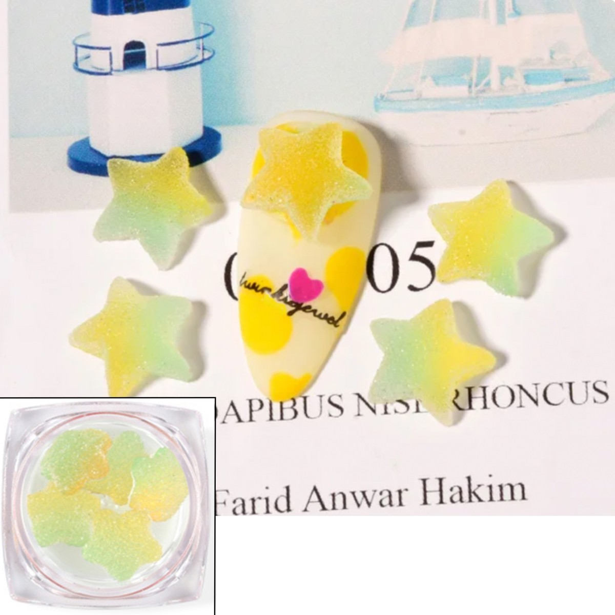 Bonbons 3D Étoiles en Sucre Jaune