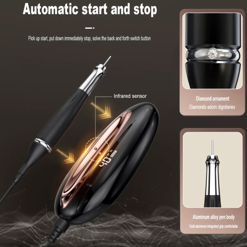 Ponceuse Electrique Professionnelle Brushless noir or rose