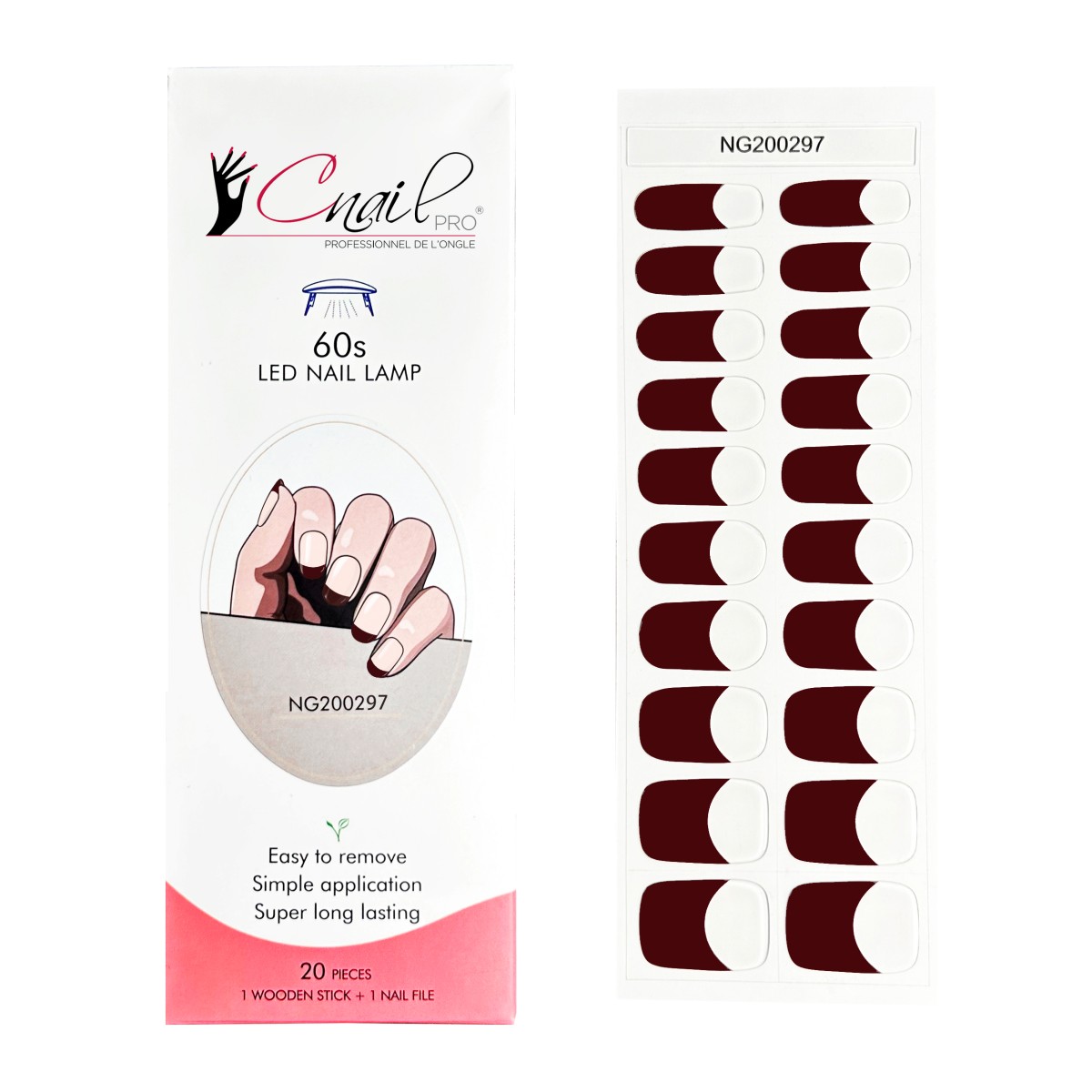 Semi-Cured Gel Nail Wraps NG297