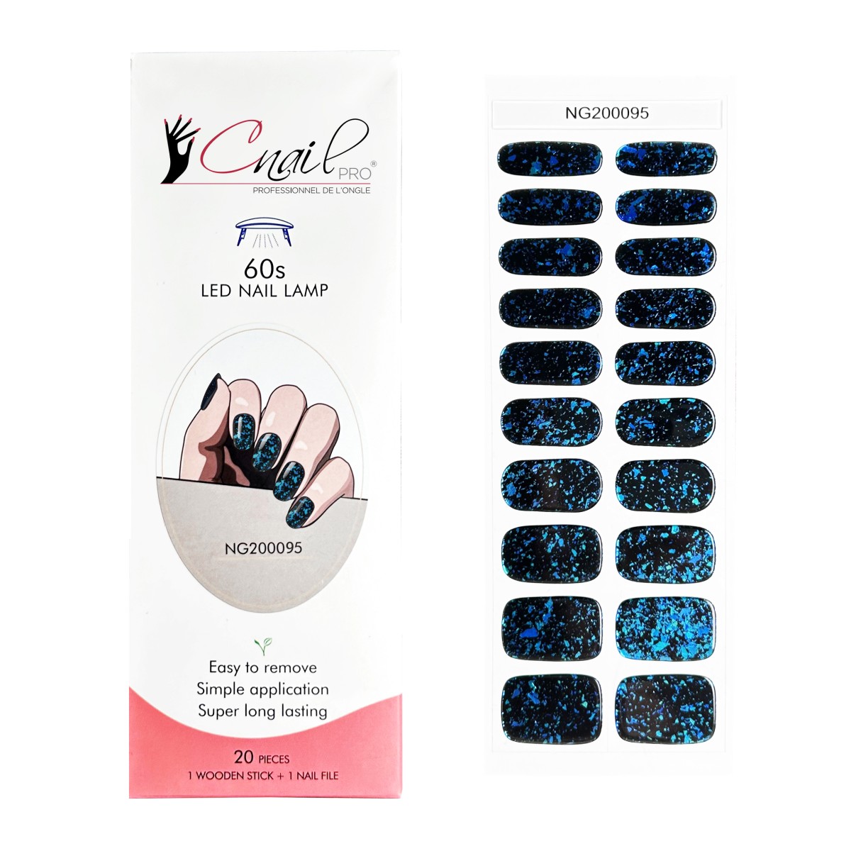 Semi-Cured Gel Nail Wraps NG95