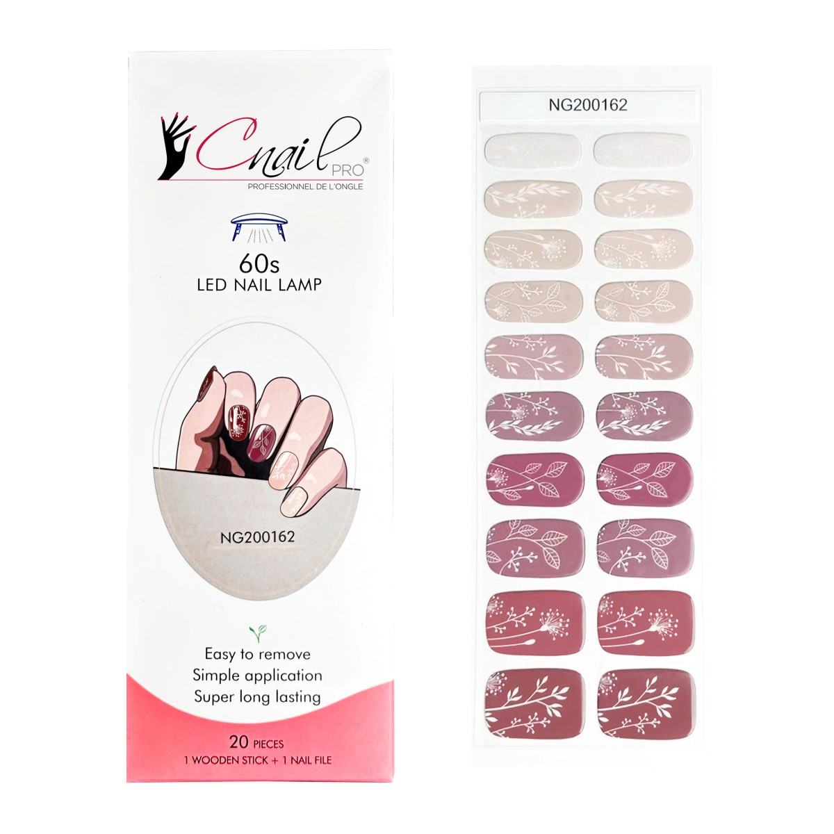 Semi-Cured Gel Nail Wraps NG162