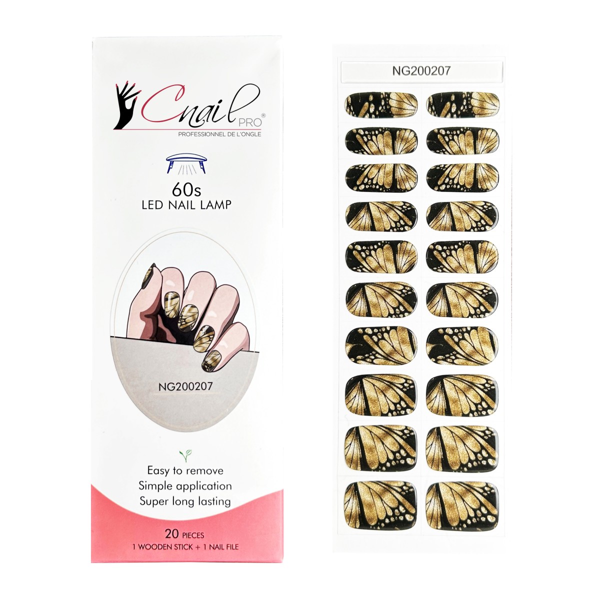 Semi-Cured Gel Nail Wraps NG207