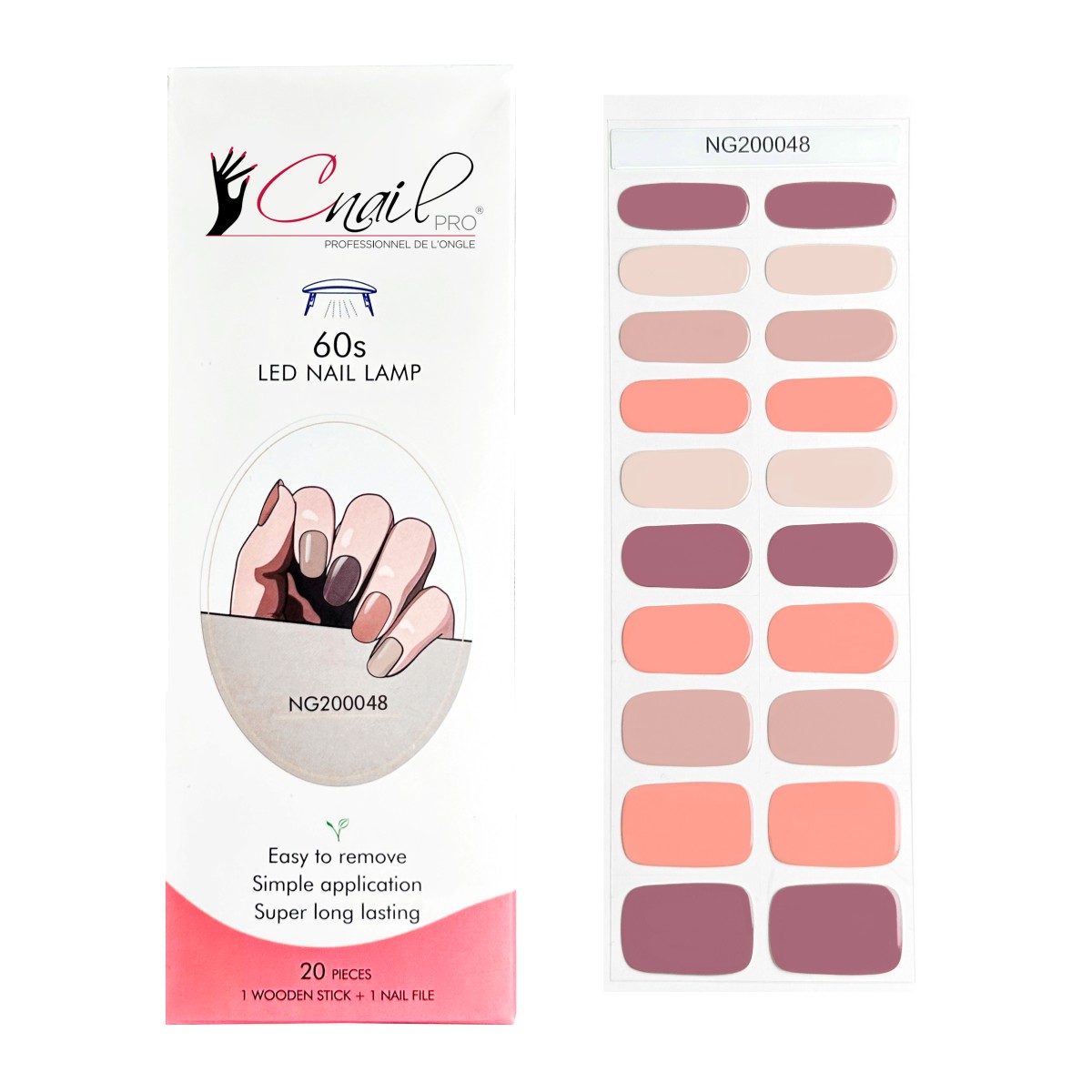 Semi-Cured Gel Nail Wraps NG48