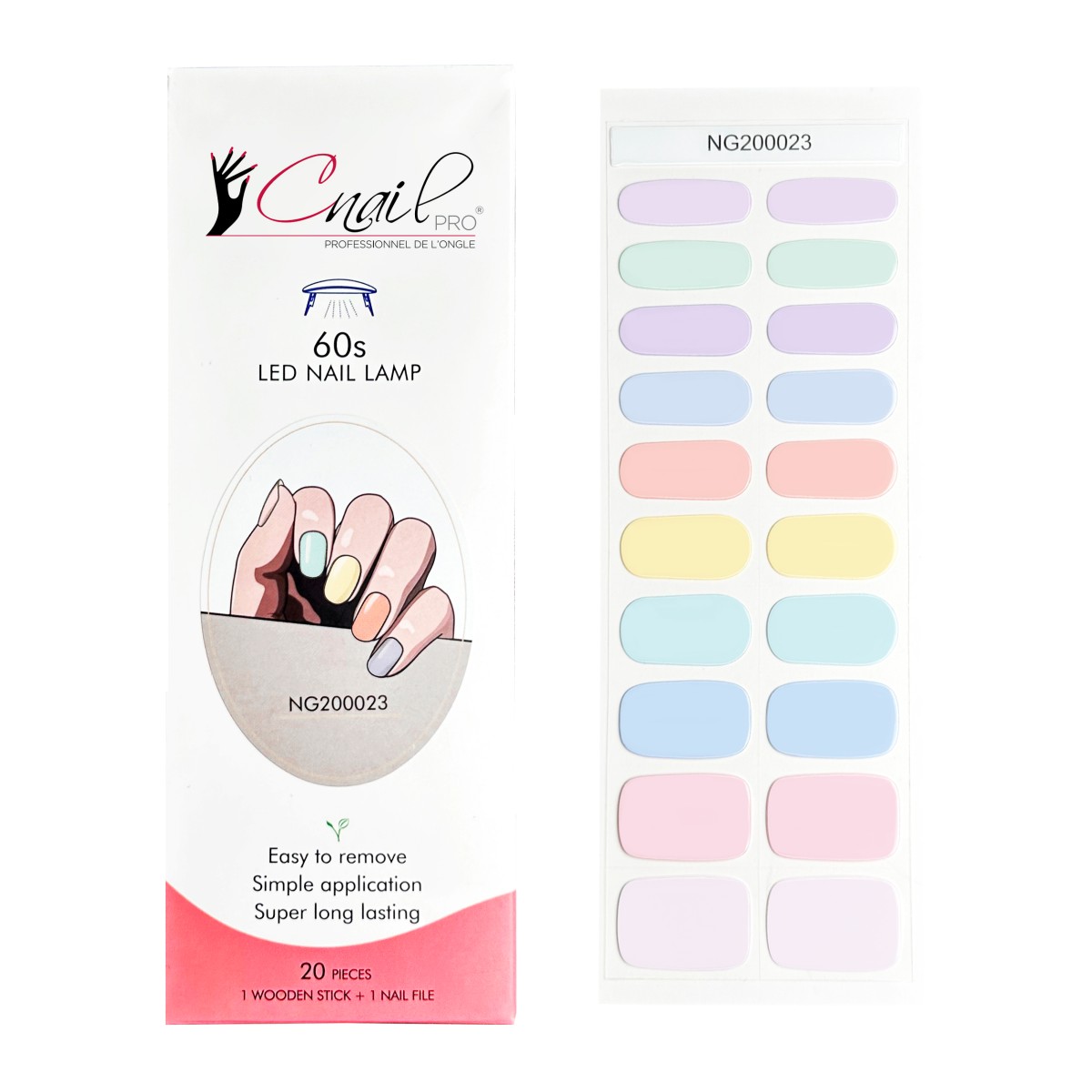Semi-Cured Gel Nail Wraps NG23