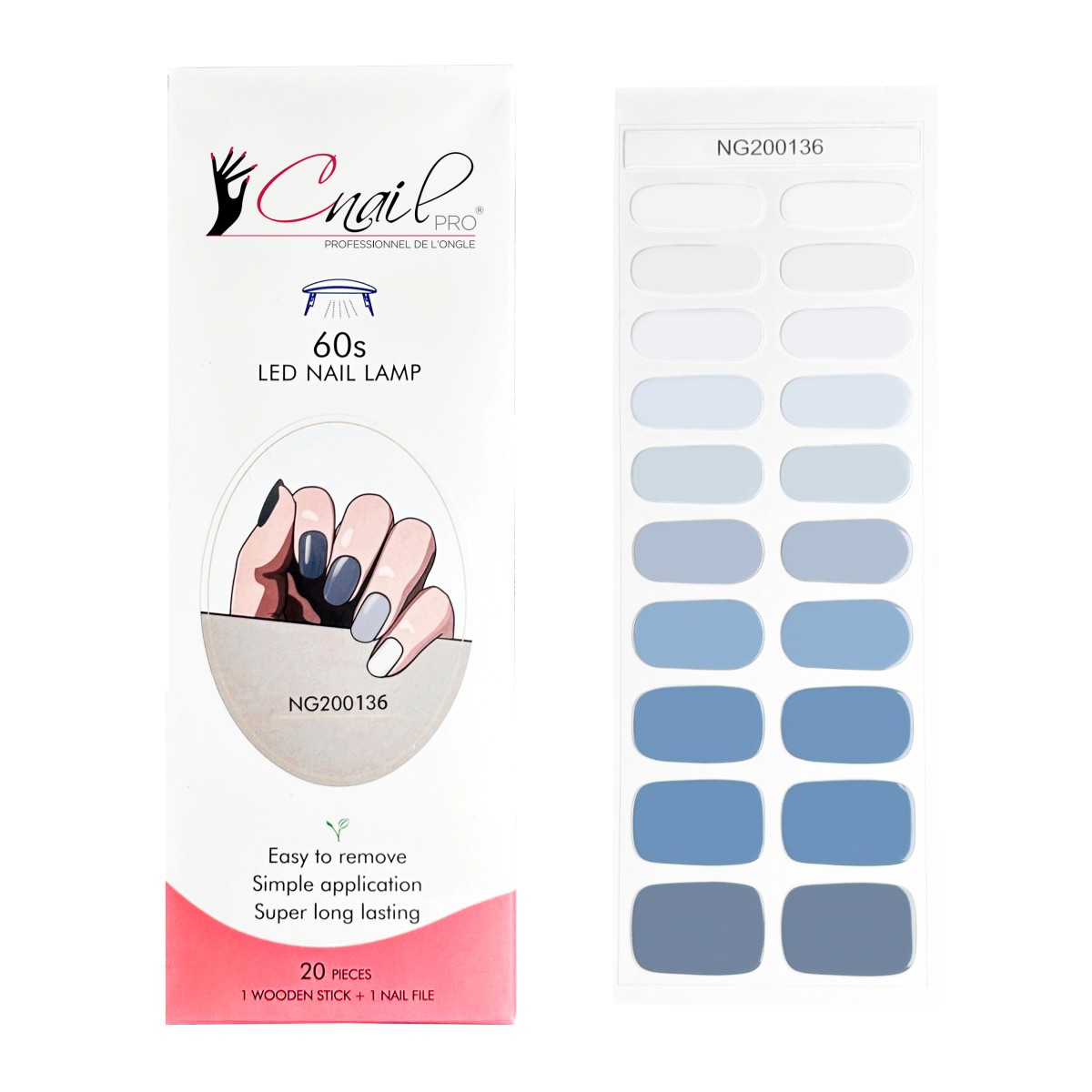 Semi-Cured Gel Nail Wraps NG136