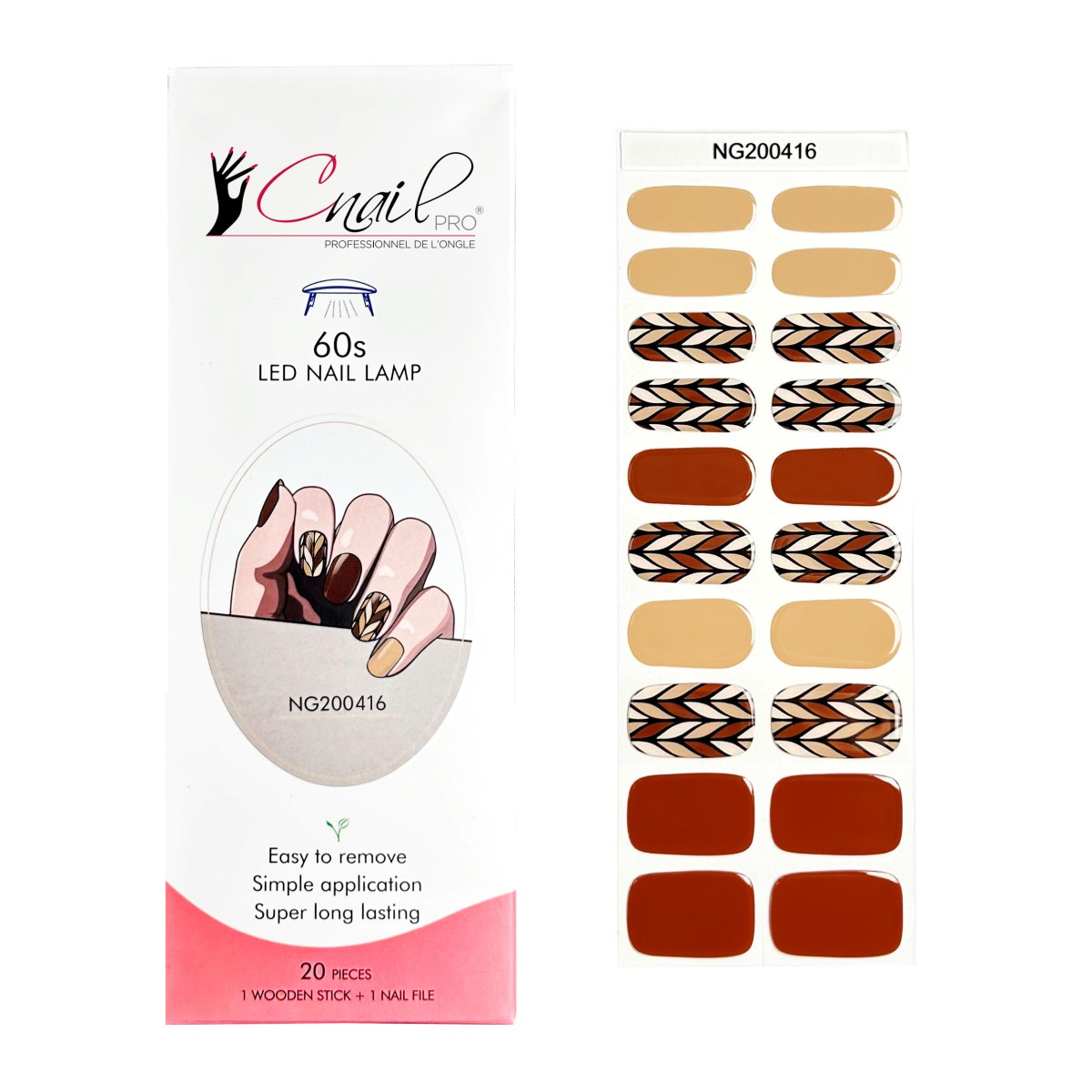 Semi-Cured Gel Nail Wraps NG416
