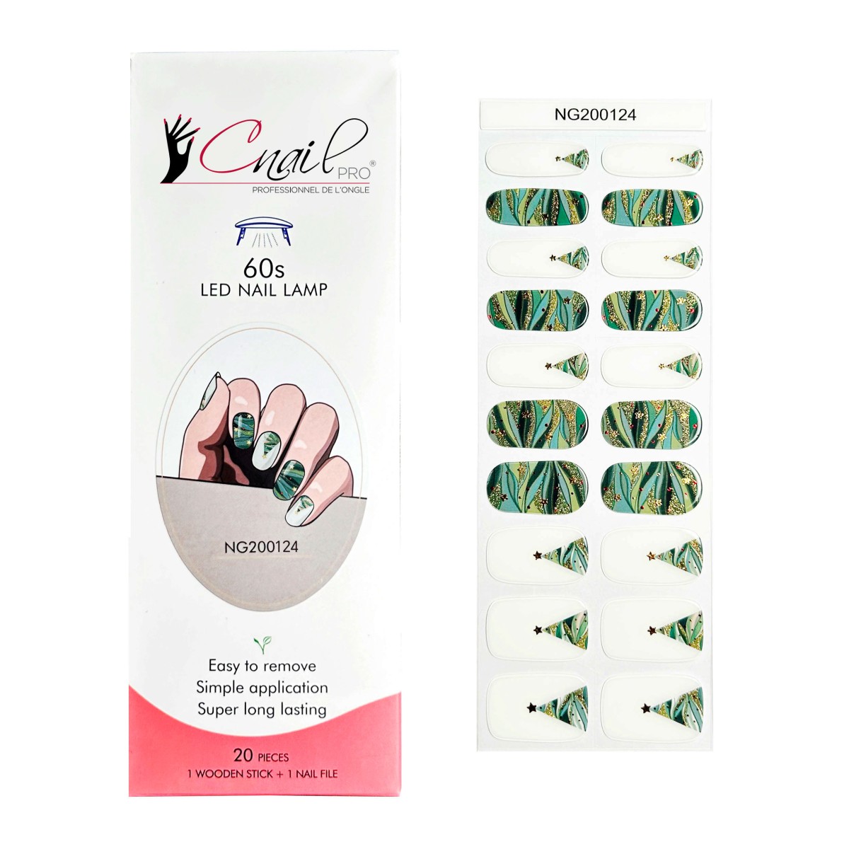 Semi-Cured Gel Nail Wraps NG124