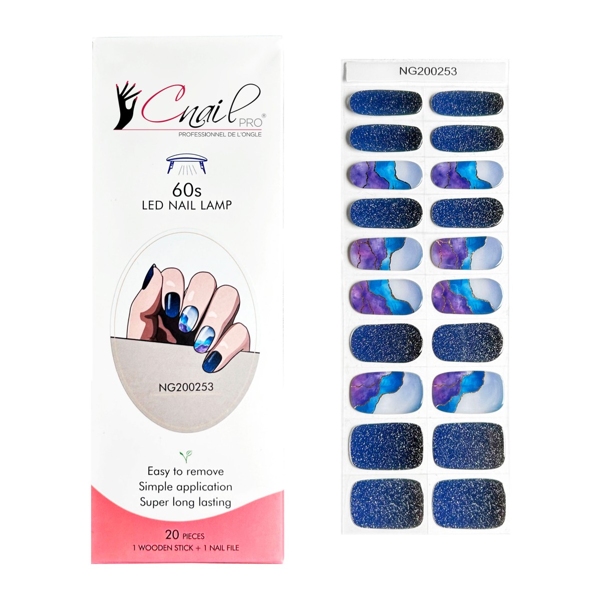 Semi-Cured Gel Nail Wraps NG253