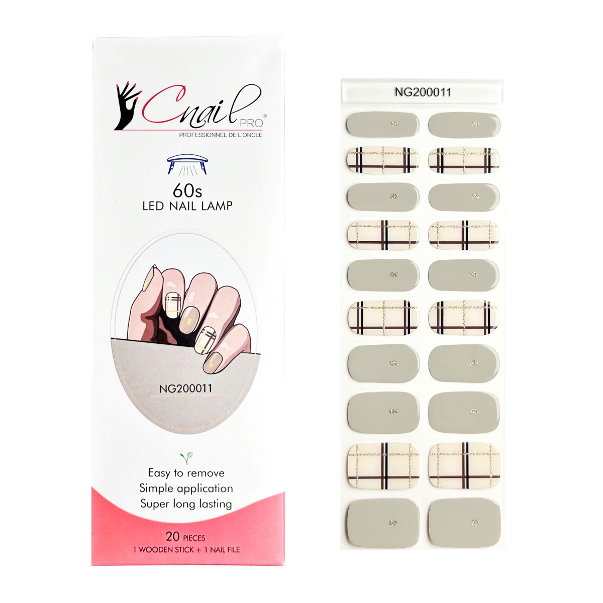 Semi-Cured Gel Nail Wraps NG11