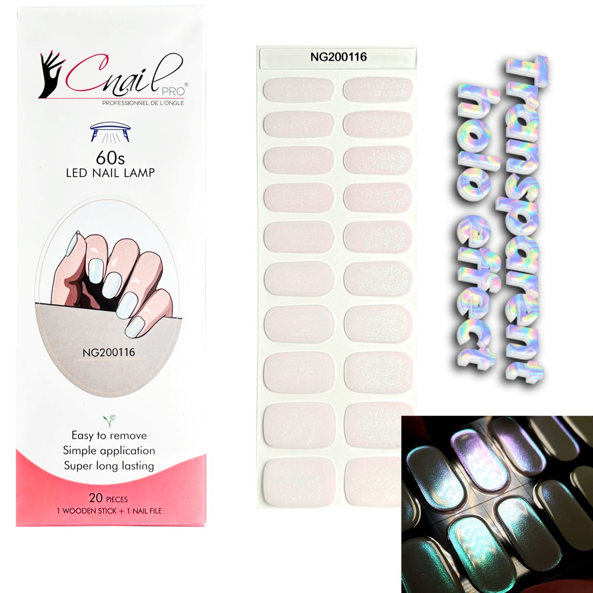 Semi-Cured Gel Nail Wraps NG116