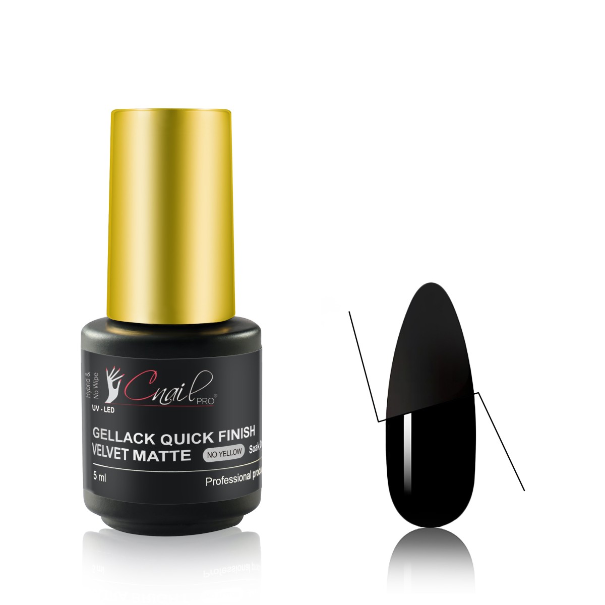 Gellack Quick Finish Velvet Matte 5ml