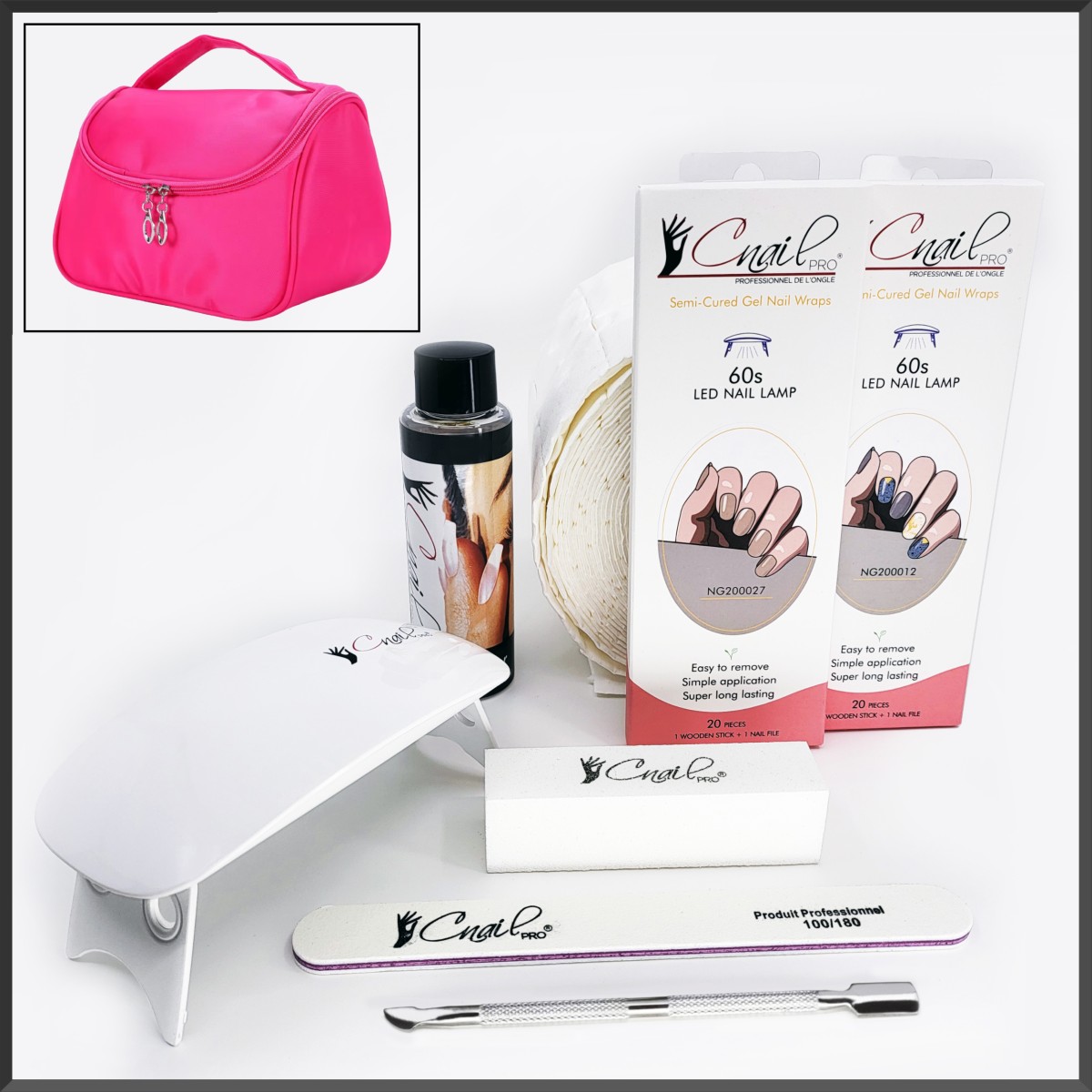 Kit Semi-Cured Gel Nail Wraps pour ongles