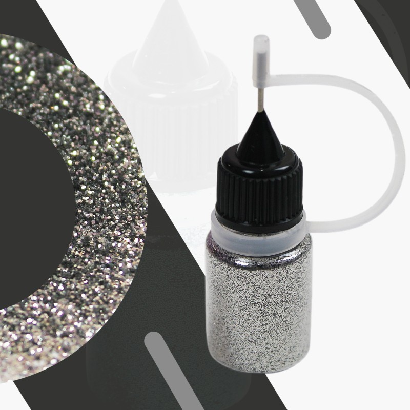 Biologisch abbaubare Silber Glitter in Flasche
