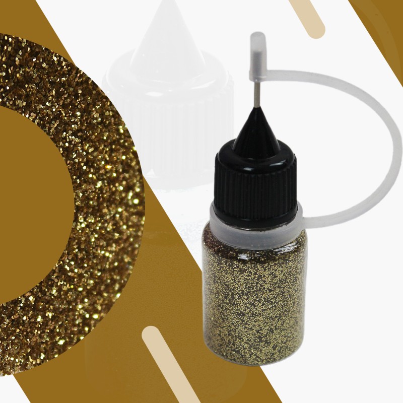 Biologisch abbaubare Gold Glitter in Flasche