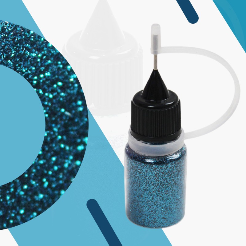 Glitters Bleus Foncé Biodégradable en Flacon