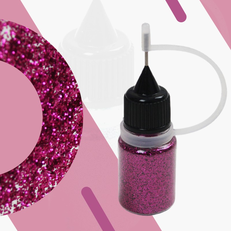 Glitters Fuchsias Biodégradable en Flacon