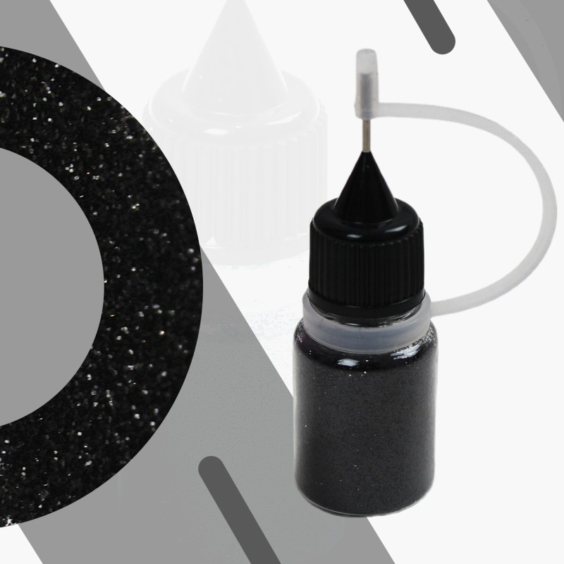 Biologisch abbaubare schwarze Glitter in Flasche