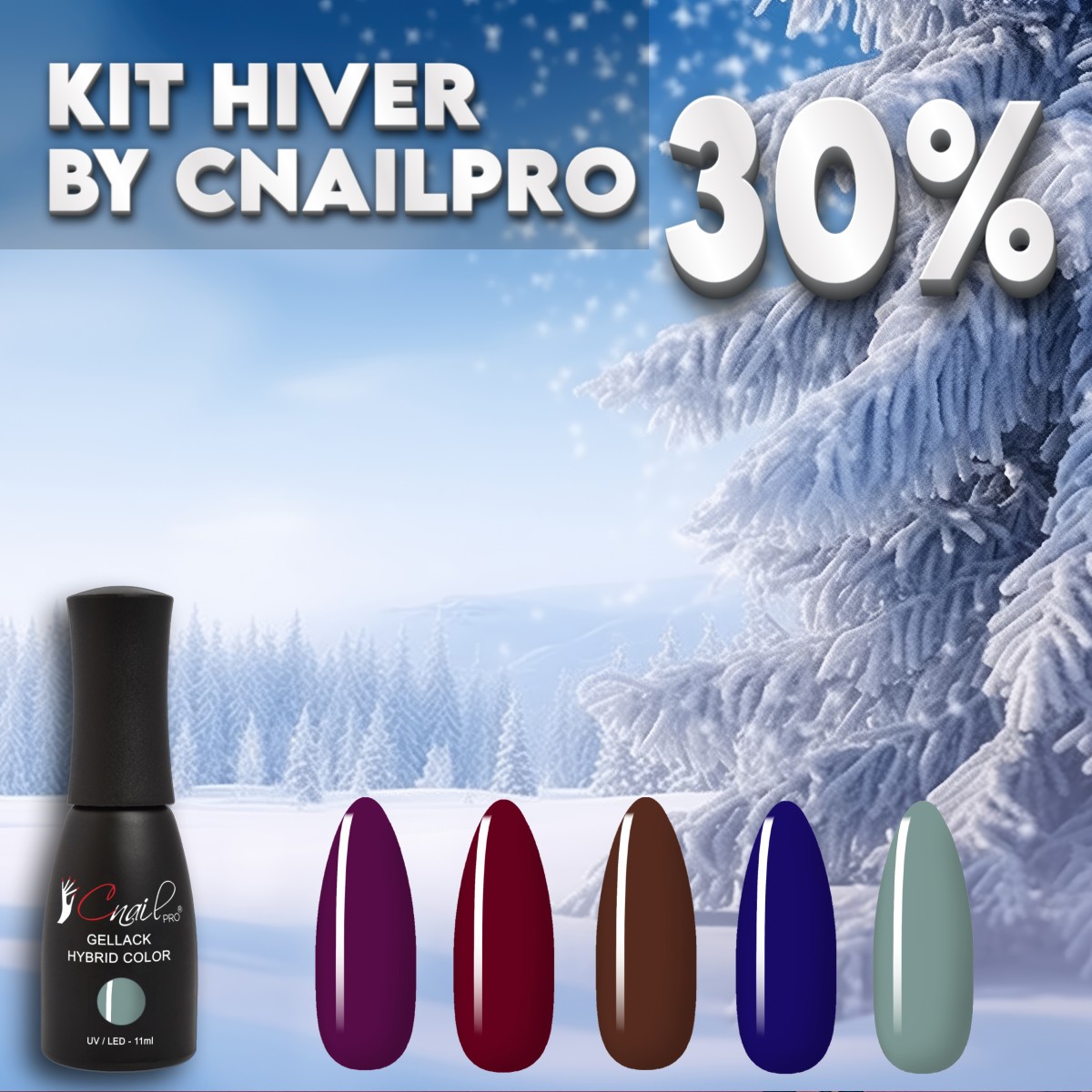 Kit Gellack Hybrid Hiver pour ongles 2024