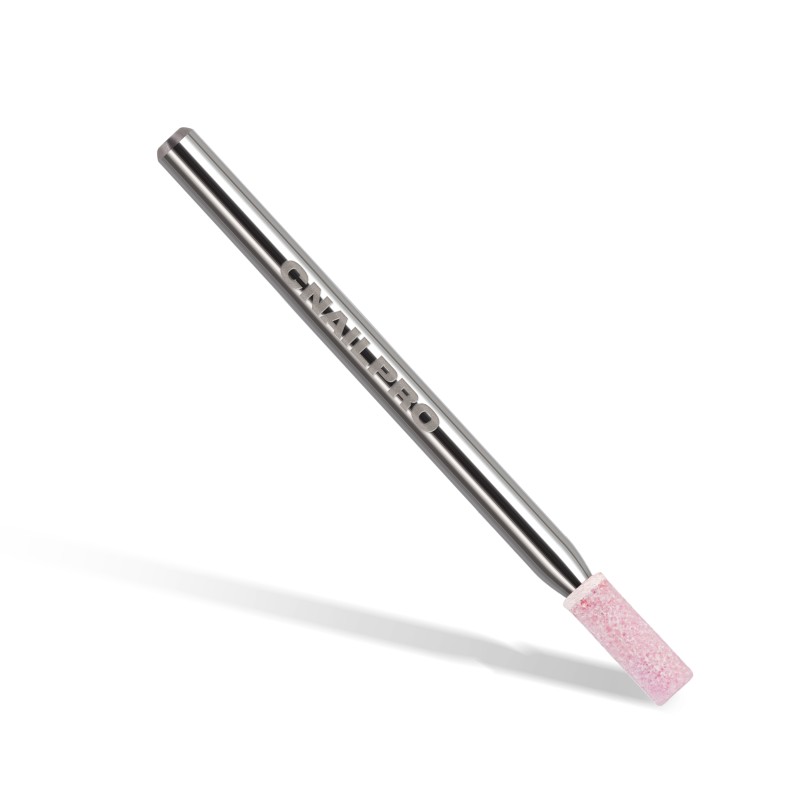 Embout en pierre rose cylindre pour cuticules