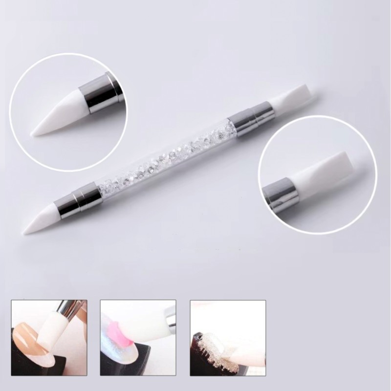 Pinceau Silicone double strass