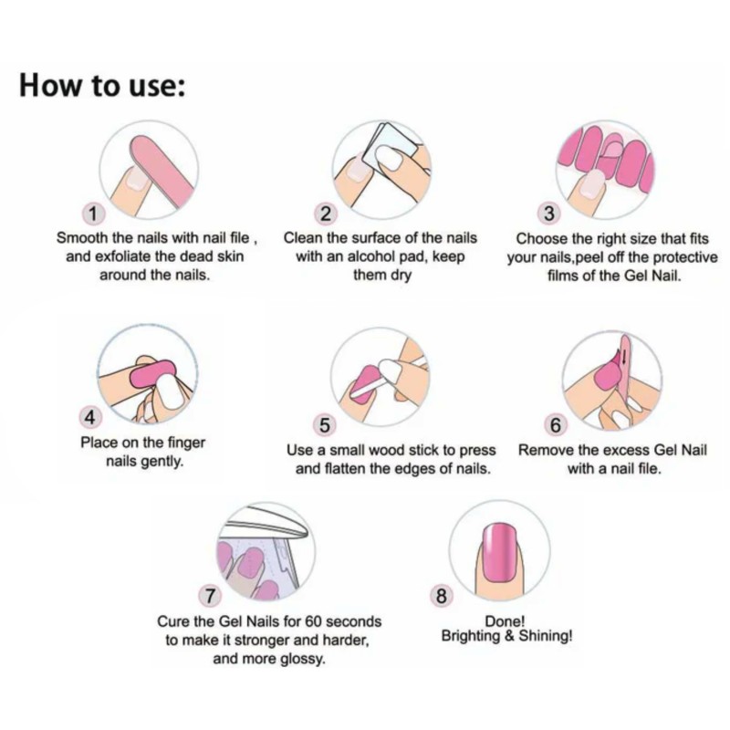 Semi-Cured Gel Nail Wraps NG228