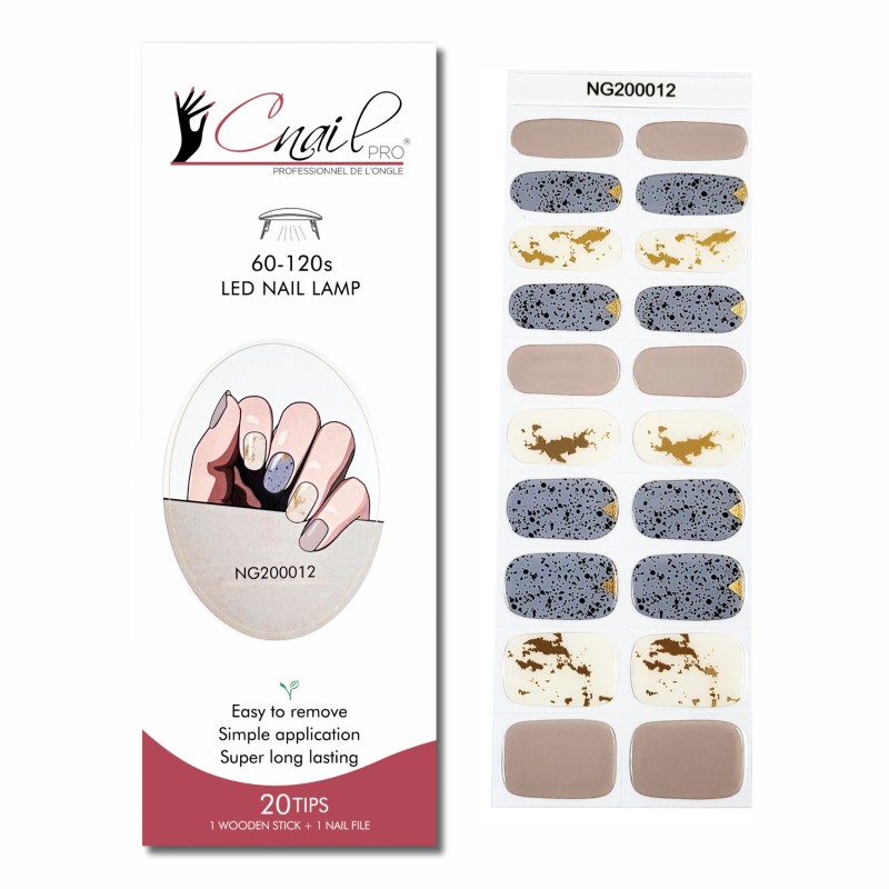 Semi-Cured Gel Nail Wraps NG12