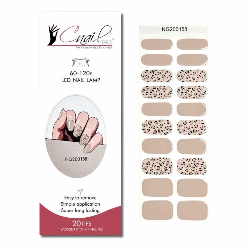 Semi-Cured Gel Nail Wraps NG158