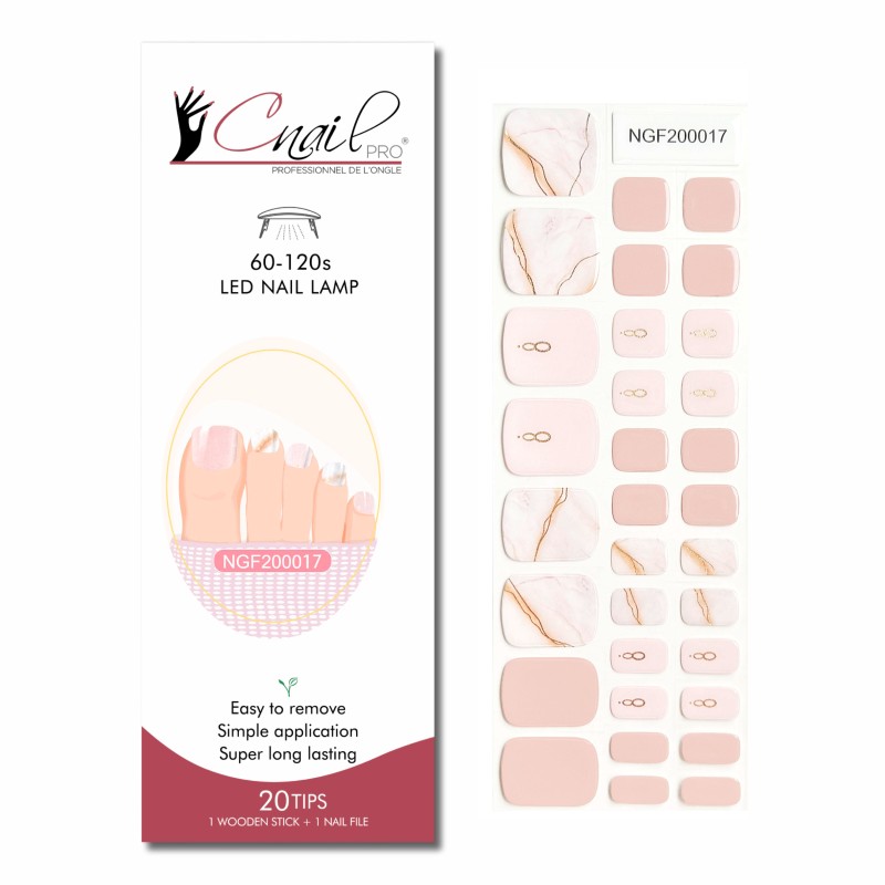 Semi-Cured Gel Nail Wraps Feet NGF17