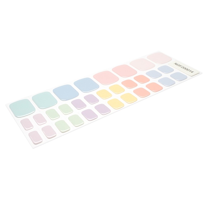 Semi-Cured Gel Nail Wraps Feet NGF14