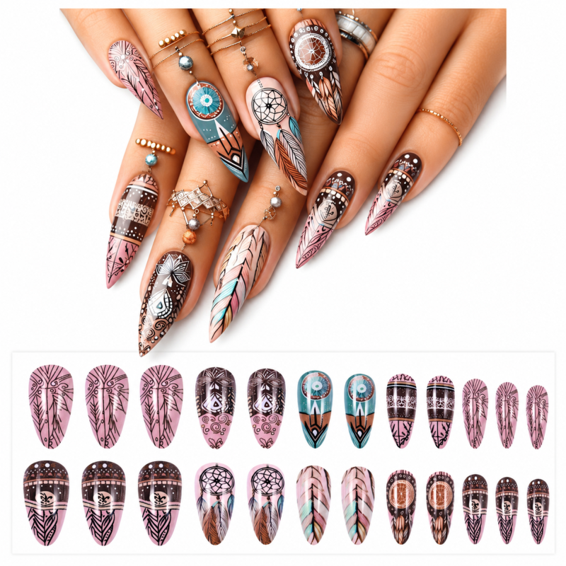Press On Nails Nail-Art 3164