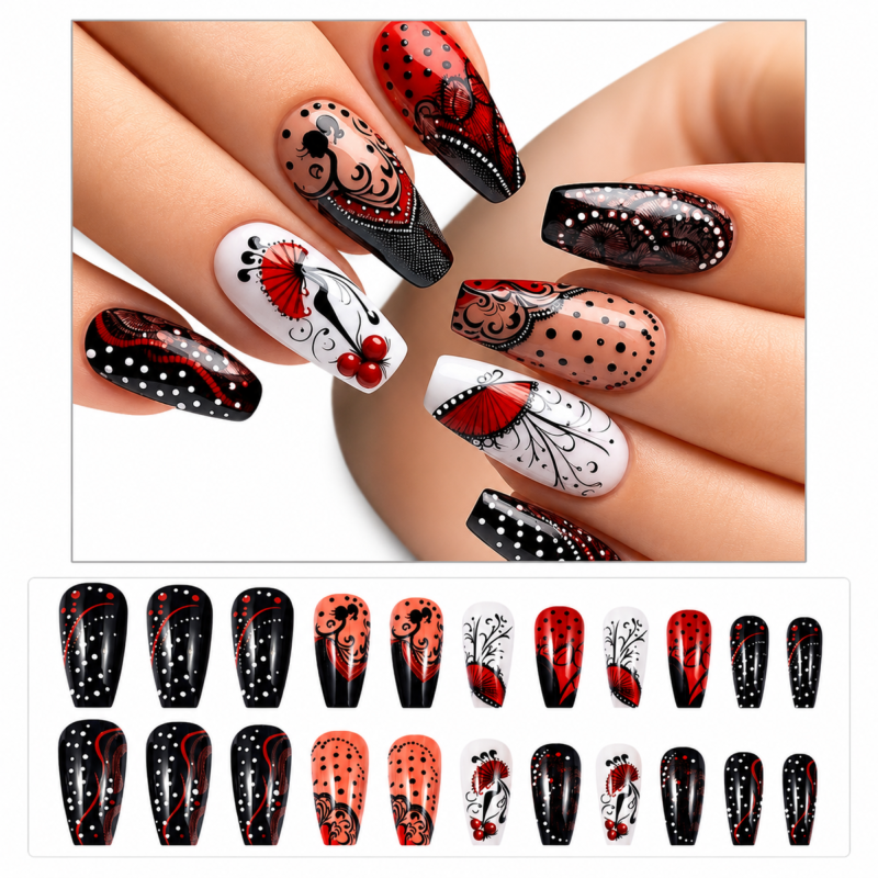 Press On Nails Nail-Art 3121